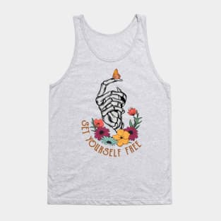 Positive message Set yourself free Tank Top